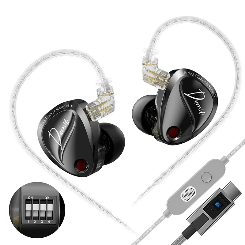 KZ Duonic HiFiイヤホン、スーパーストローク三磁気平面ドライバー、HM