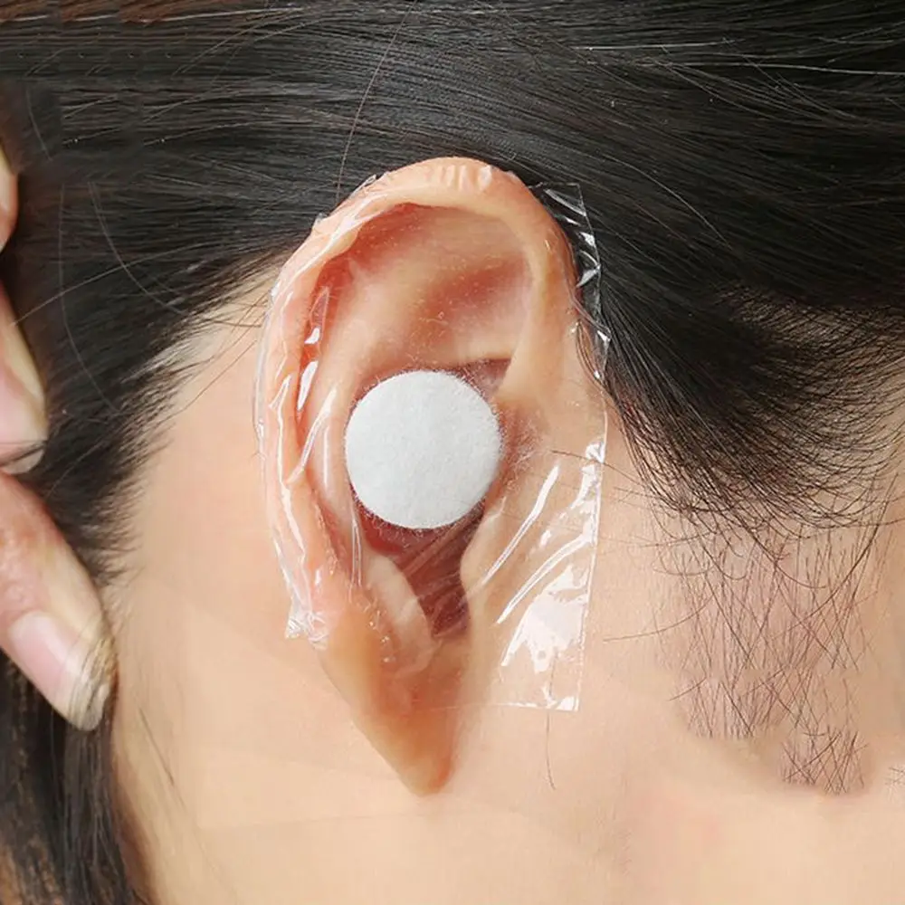 20pcs Upgraded Plastic Earmuffs Shampoo Patch Ear Stickers Ear Protector Shower Cap Tool Waterproof Earmuffs