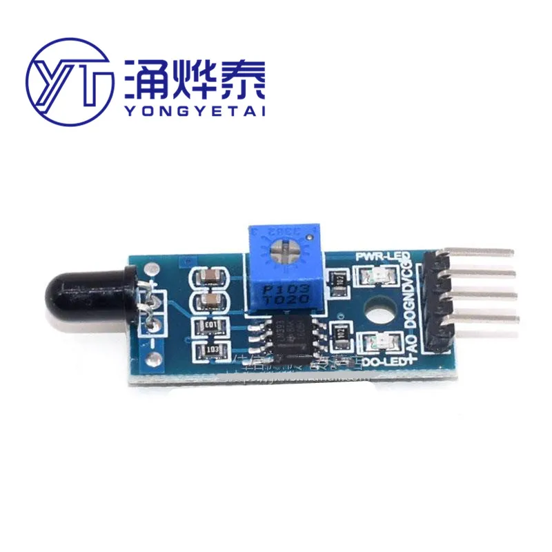 YYT Flame Sensor Module Detection Module Infrared Receiver 4 Pin Electrical