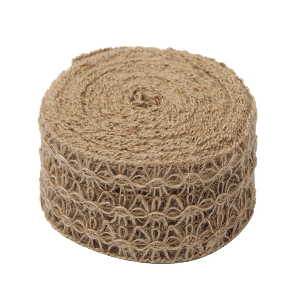 

1 Roll Openwork Flower Lace Jute Rope for DIY Crafts and Wedding Decoration with Durable Handmade Twine
