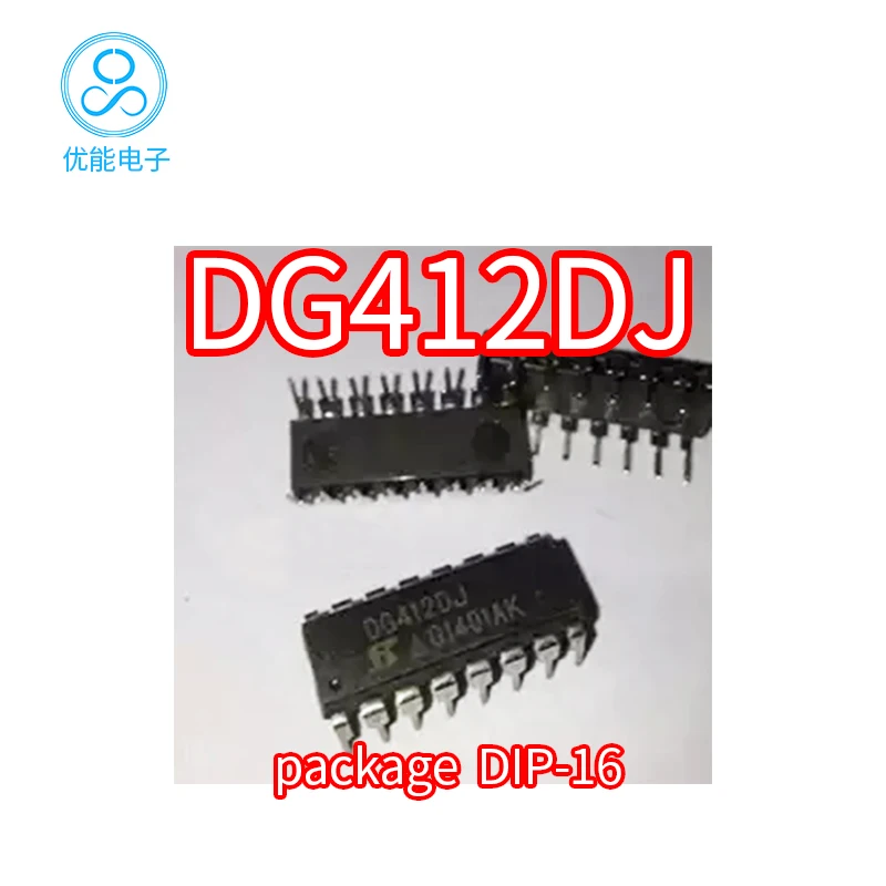 DG412DJ Inline DIP-16 Package DG412D Four Channel SPST Switch Chip DG412