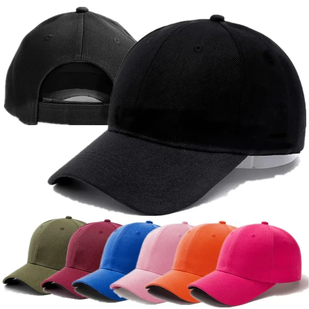 

Женская и мужская хлопковая однотонная бейсболка, модная шляпа Snapback, женская уличная простая винтажная кепка с козырьком, повседневная кепка для женщин и мужчин