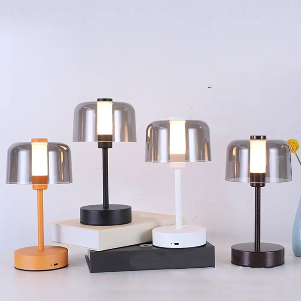 

Cordless Retro Table Lamp 3 Color Light Touch Sensor Rechargeable Desk Light Mood Lighting Dimmable Metal Night Light