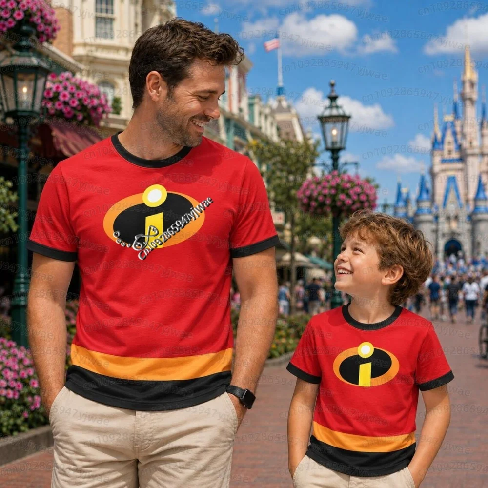 2026 Incredibles Familienlogo Grafik-Print-Shirt, Film-Fan-T-Shirt, T-Shirt für Familienmitglieder, Party-T-Shirt, Baumwoll-T-Shirt für Erwachsene und Kinder – Detail 7