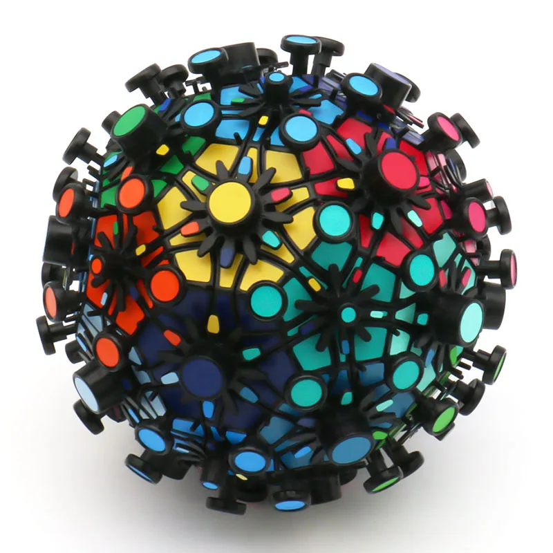 VeryPuzzle Wandering Football Cube Gear Virus Black Transparent Powder Limited Edition and Out of Print Alien Puzzle Toy
