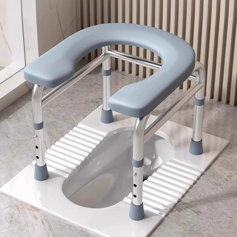 Bangku Toilet Lipat untuk Orang Tua, Kursi Toilet untuk Toilet Jongkok Hamil, Bangku Toilet Tempat Duduk Toilet Berbentuk U Bergerak