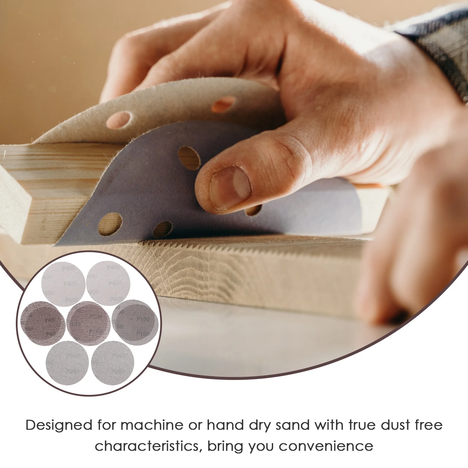 

40Pcs Anti-Clogging Sandpaper Assorted Sanding Discs for Woodworking Furniture Polishing Mesh Sanding Sheets