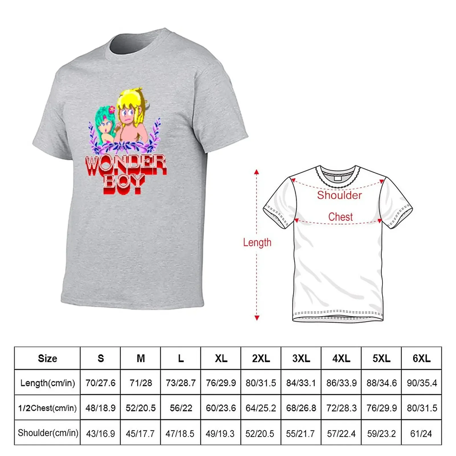 Wonder Boy Arcade - Pixel Art T-Shirt summer top anime clothes boys animal print black t shirts for men