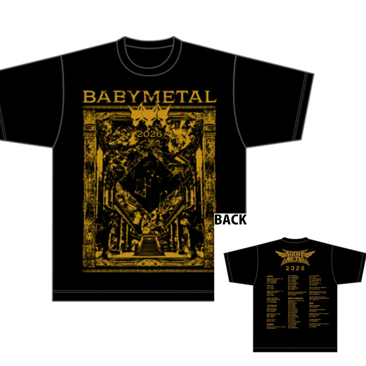 THE ONE TEE 2026 BABYMETAL Band T-Shirt Cotton Graphic Tee Men Women Summer Streetwear