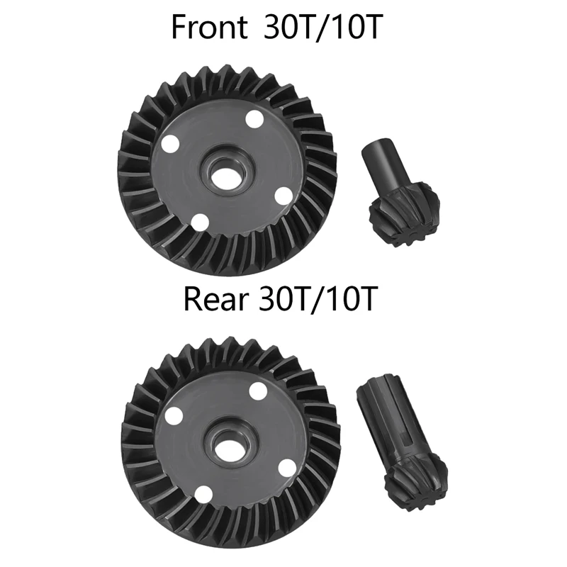 1 PCS 30T/10T Steel Differential Drive Gear + Helical Bevel Gear Black Metal For MJX Hyper Go 14210 14209 16207 16208 RC Part