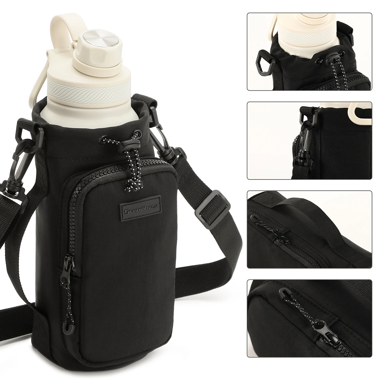 Outdoor Wasser flasche Tasche Reise Camping Wandern Wasser flasche Träger Schulter tasche mit Handy tasche für Stanley Quencher Tasse