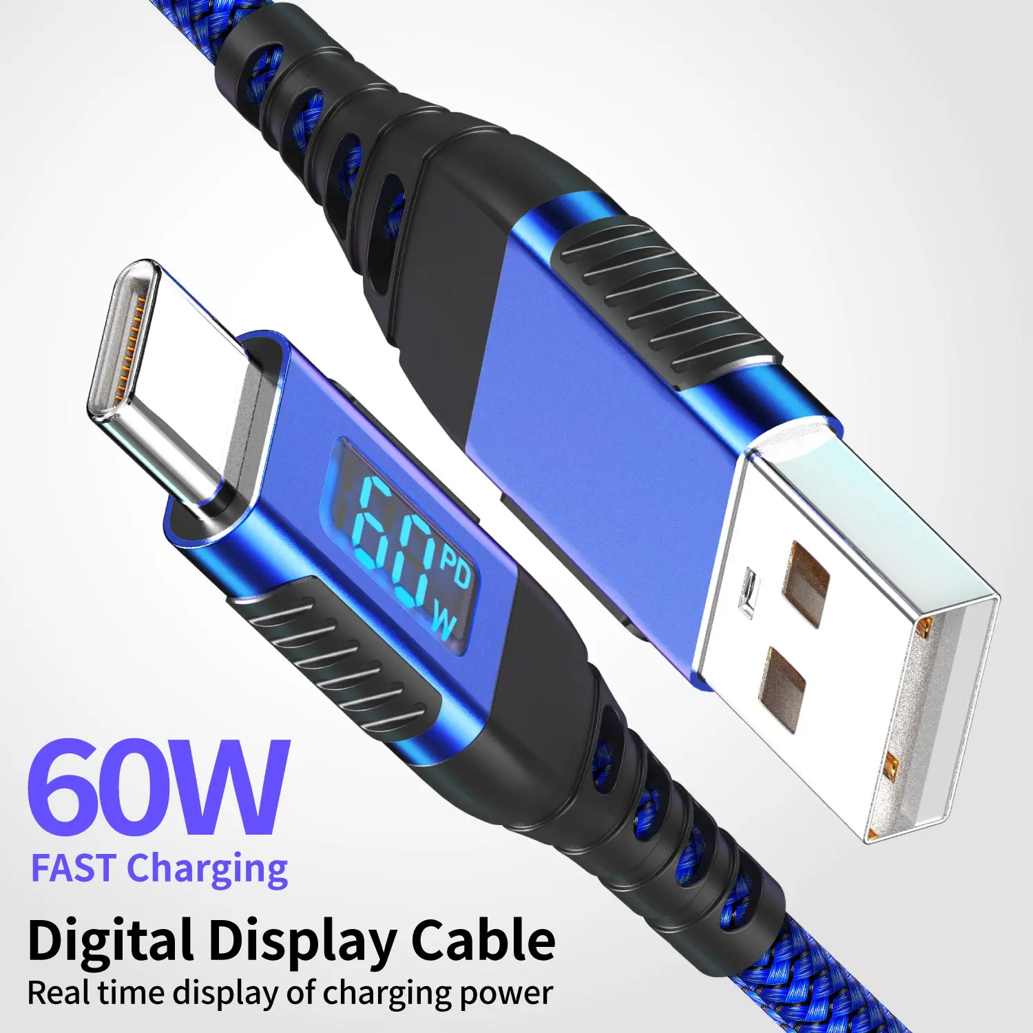 

60W USB C Fast Charging Cable for iPhone 17/16/15 pro Max iPad pro Galaxy S24/S23 Switch MacBook Air- High-Speed Data Sync