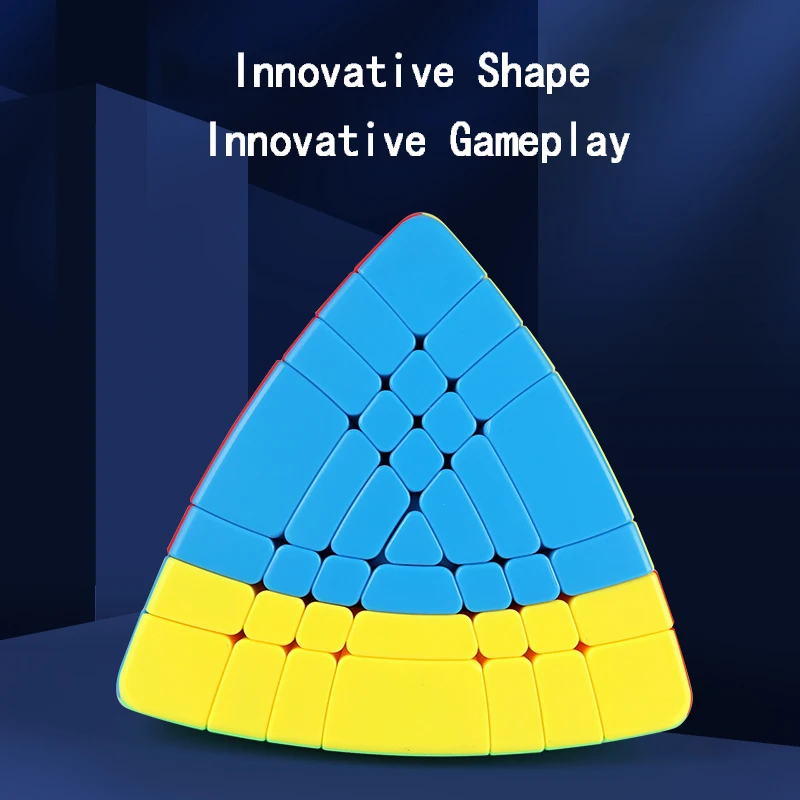 SENGSO Magische Toren 7X7 Magische Kubus Pyraminx Speciale & Sleutelhanger Stickerloze Speed Cube Driehoek Kubus Brain Teasers Speelgoed voor kinderen