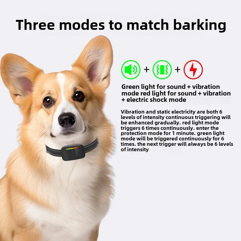 جهاز أوتوماتيكي مضاد للنباح للكلاب الأليفة قابل لإعادة الشحن IP67 مقاوم للماء ومضاد للإزعاج طوق الصدمات الكهربائية سدادة لحاء الكلب