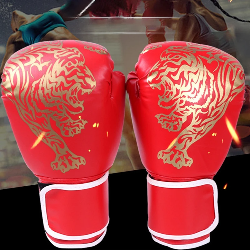 Boxing Training Gloves 1 Pair Adult Fighting Mittens MMA Muay Thai Combat Guantes Karate Professional Punching Gloves Exercise