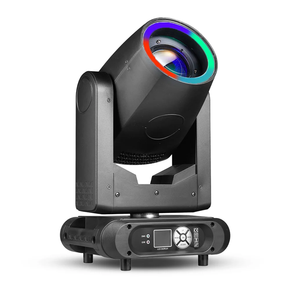 

LED 300W Beam Focus Atomization Effect SMD RGB Ring Moving Head Professional Stage Concert Dj Disco Lighting DMX Music Party