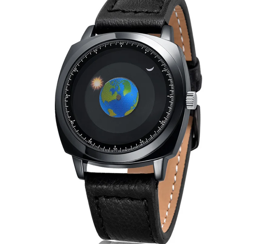 Reloj con correa para hombre, moda innovadora, Earth