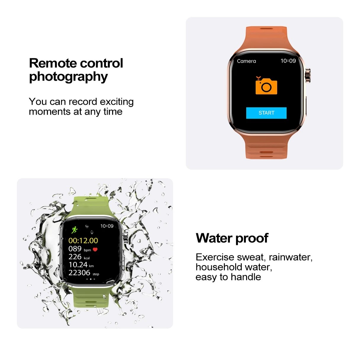 Bluetooth-oproep Smartwatches Muziek afspelen Informatie Duwoefening Hartslagmeting Slimme horloges Multifunctionele smartband