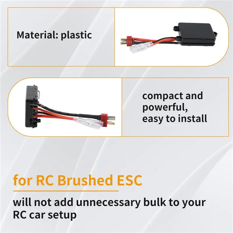 RC Brushed ESC DIY Accessory 1:16 RC Brushed Electronic Speed Controller Replacement Parts For 16101 16103 Car Model