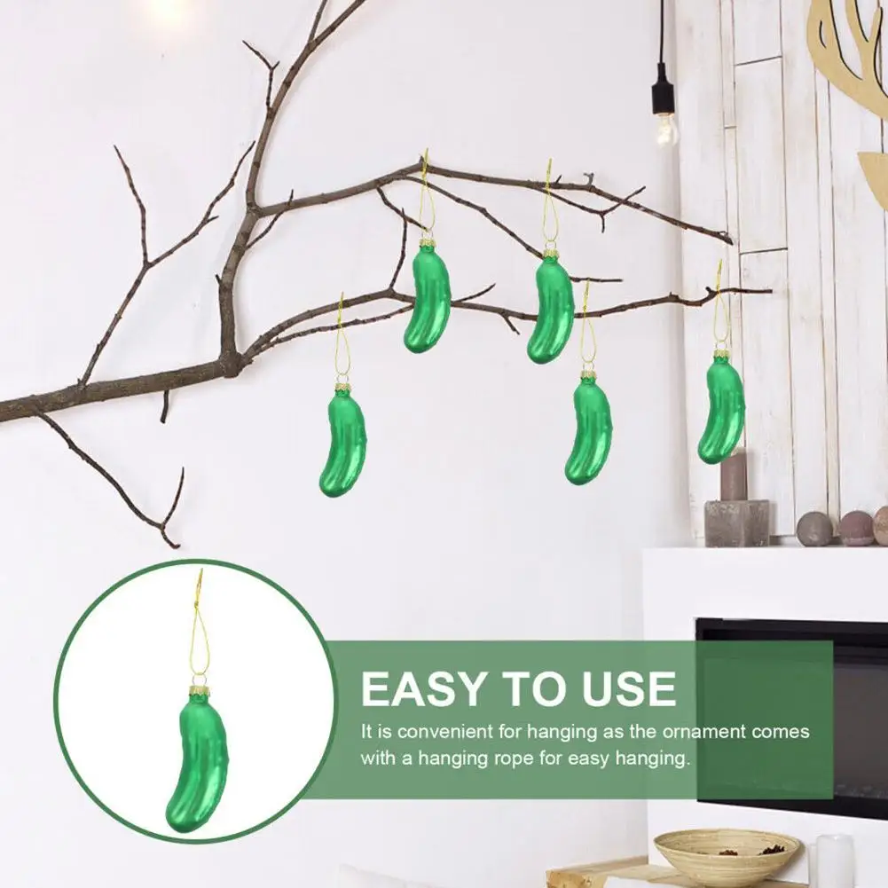 Pickled Cucumber Christmas Tree Decorations Pendant 2023 Xmas Tradition Decor Hanging Ornaments For Bedroom Living Room Q9v5