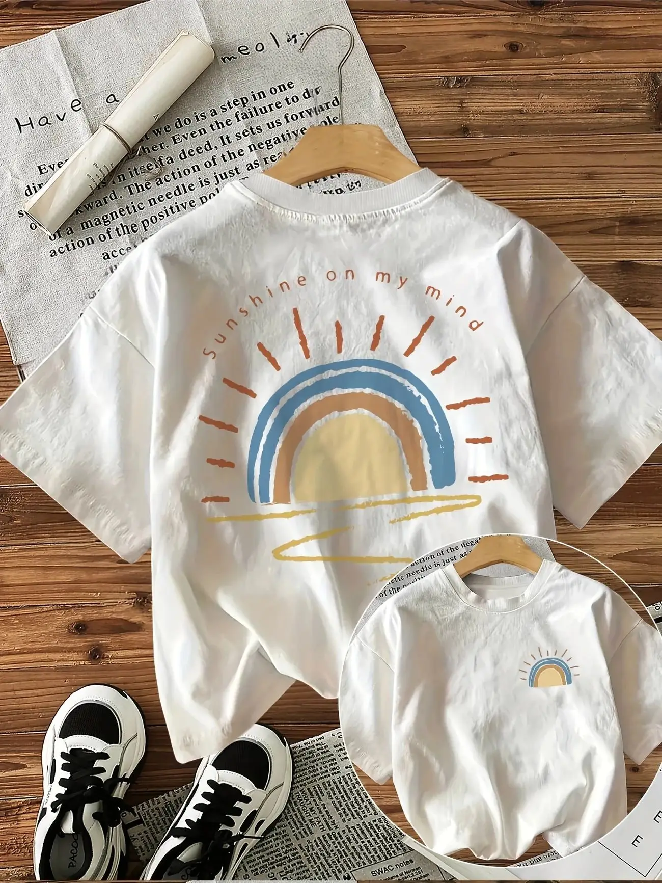 Plus-Size Sunshine – Grafik-T-Shirt mit Aufdruck „Sunshine on my mind“ in Übergröße