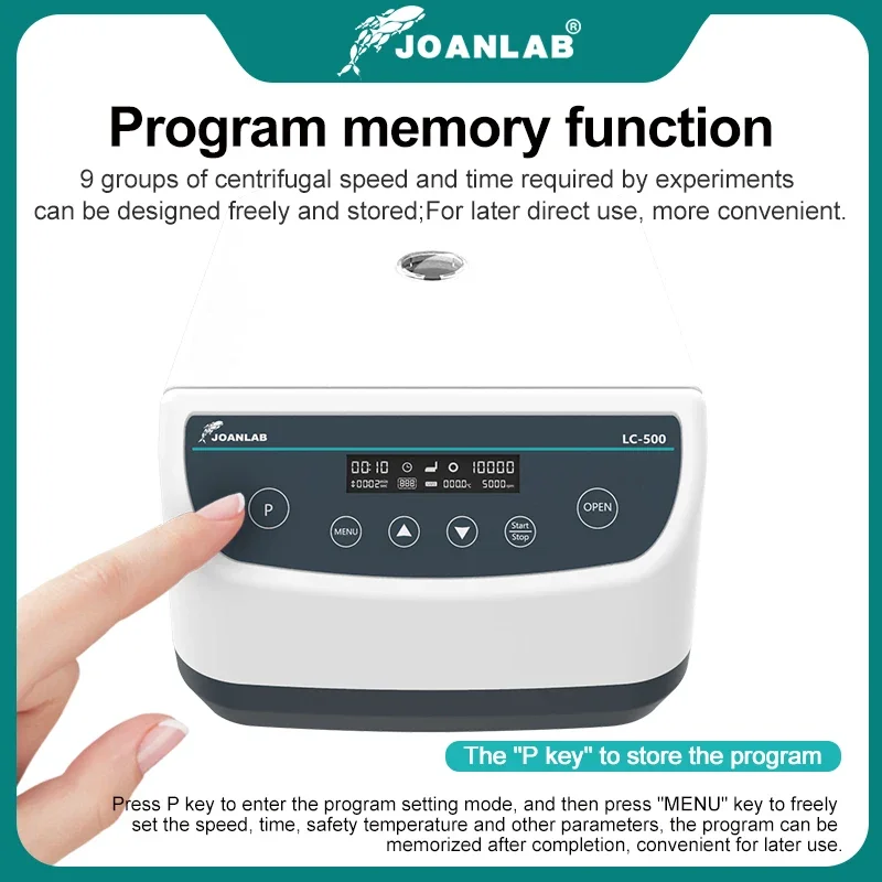 JOANLAB Microplate الطرد المركزي الطبية الفوق منخفضة السرعة شاشة ديجيتال مختبر 96 لوحات جيدة PCR الطرد المركزي 500 ~ 2000 دورة في الدقيقة