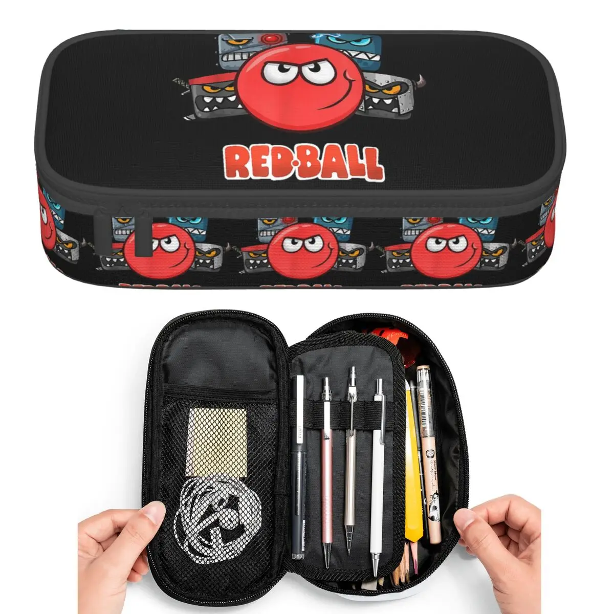 Red Ball 4 – The Crew Federmäppchen für Schüler, Stiftbox, Bleistiftbeutel, großes Federmäppchen, Stifthalter