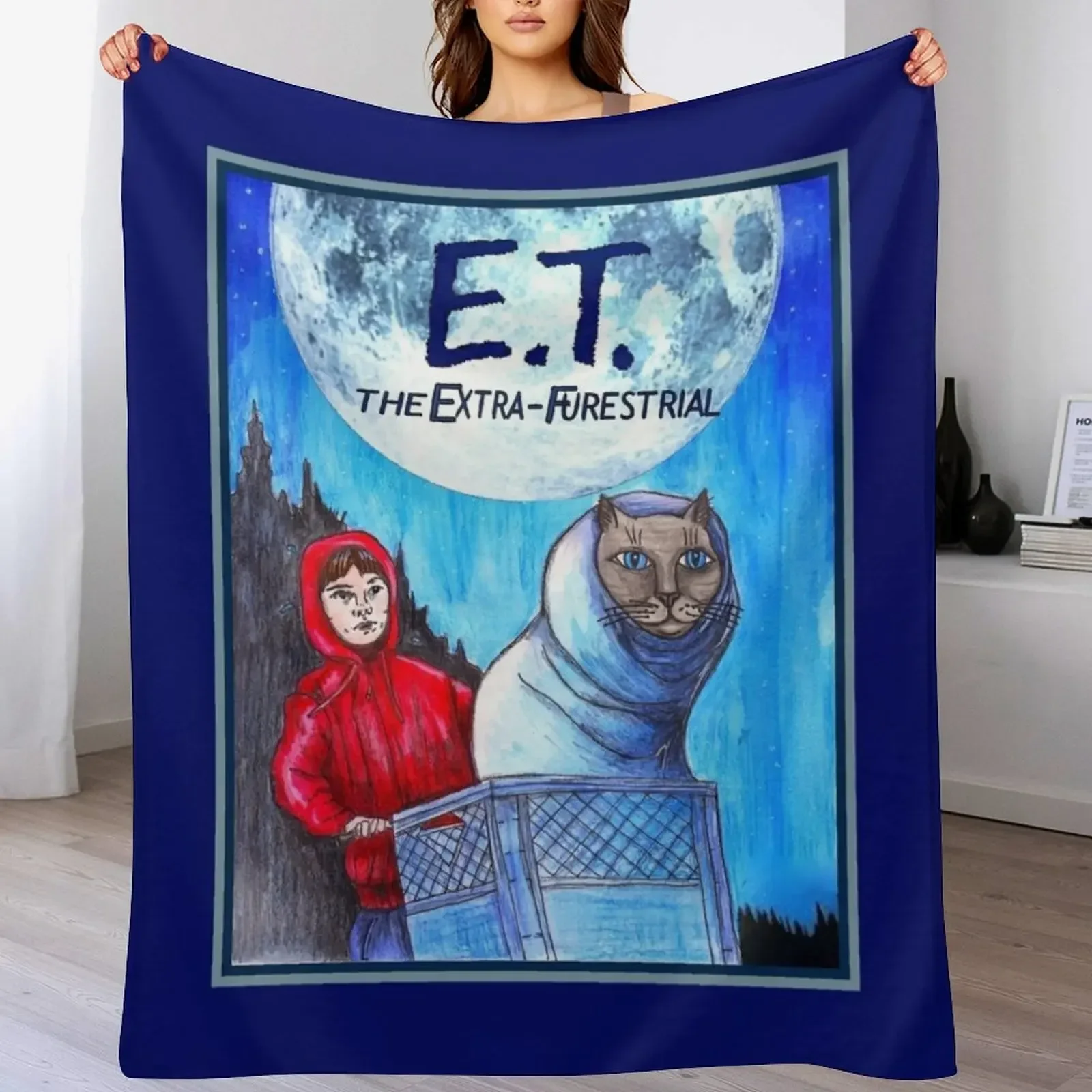 E.T. The Extra-Furestrial Throw Blanket warm for winter Sofa Blankets