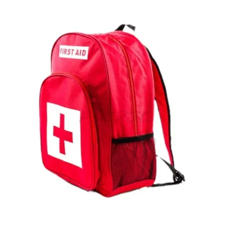 Fournitures d'urgence médicale polyvalentes, kit d'urgence rouge, peut accueillir l'extérieur, matériau de gril en nylon étanche