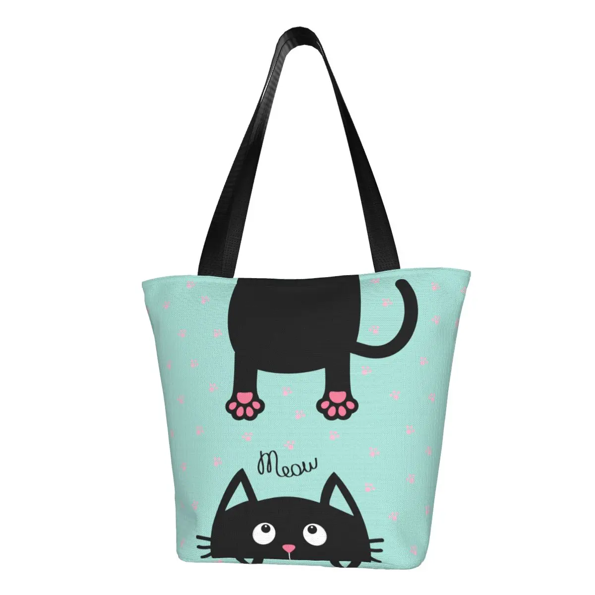 personalizado-engracado-gato-preto-pata-impressao-compras-tote-sacos-de-compras-feminino-gatinho-lona-ombro-shopper-sacos-grande-capacidade-bolsas