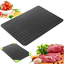 1pcs Aluminum Alloy Rapid Defrosting Tray Quick Thawing Cold Steak Fish Fruit Meat Food Defrosting Board Household Kitchen Tools