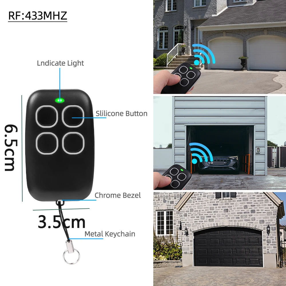 433MHz 315 330mhz RF Wireless Remote Control Multi Frequency 300-915MHz 4 Keys Cloning Garage Gate Door Opener Remote Duplicator