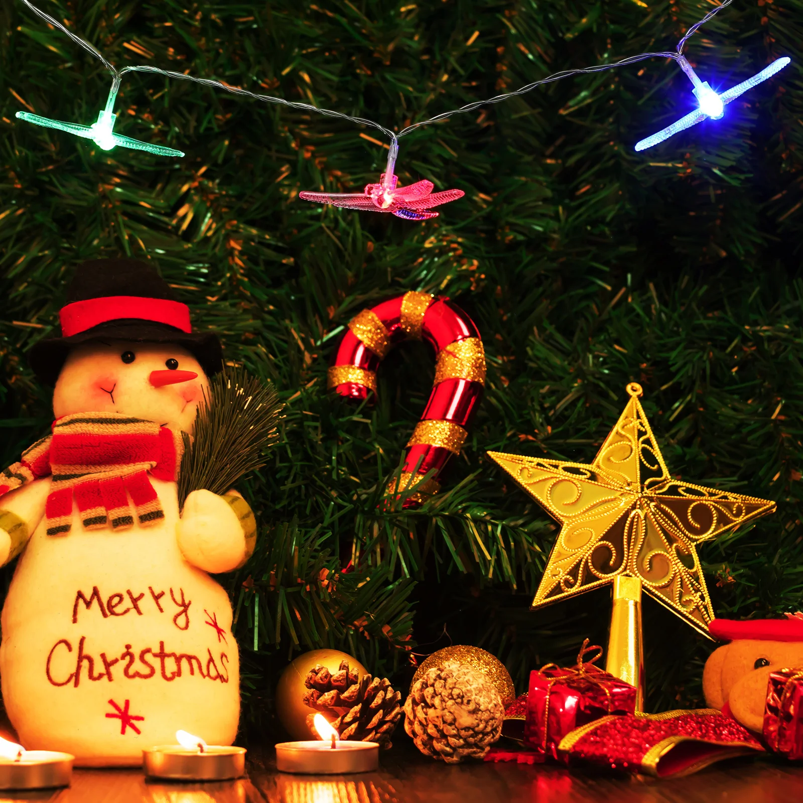 

1Pcs Dragonfly LED String Lights Low String Lamp for New Year Party Wedding Festival Indoor Outdoor Decoration