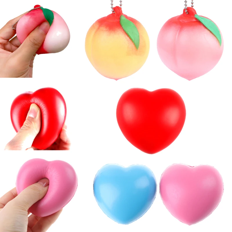 

1Pc Funny Soft Foam Anti Stress Ball Toys Squeeze Heart Shaped Ball Stress Pressure Relief Relax Novelty Fun Gifts Vent Gag Toy