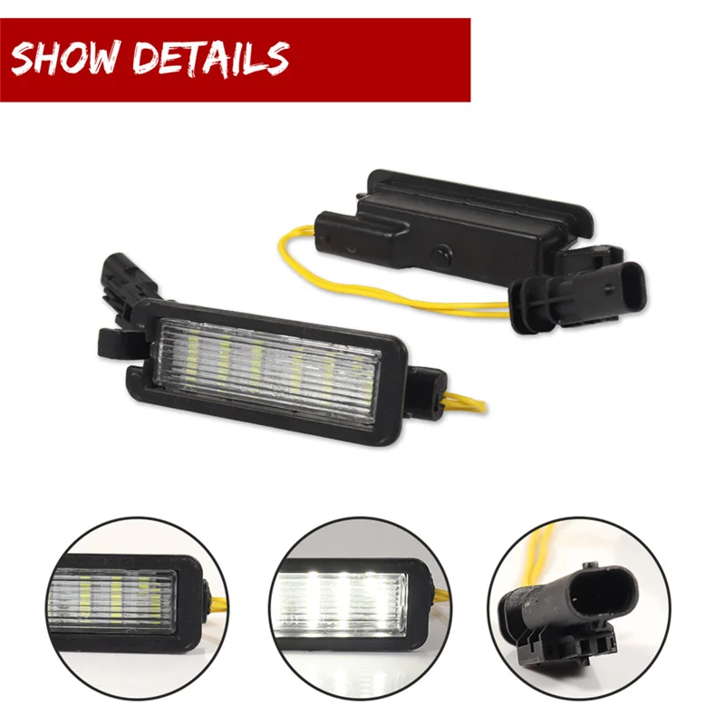 1PC Car LED License Plate Light For Dodge Charger Magnum Challenger Avenger Dart For Chrysler 300 Pacifica For Jeep Compass 12V