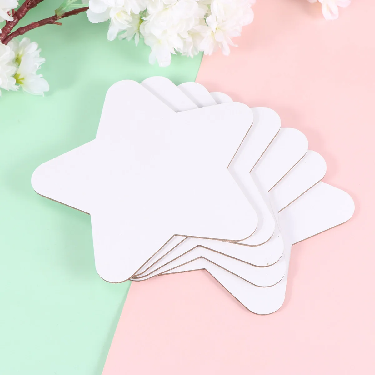 

5Pcs Oil Paint Canvas Round Star Shape Thick Cotton Drawing Board for DIY Painting Student Hobby Supplies DIY Panels