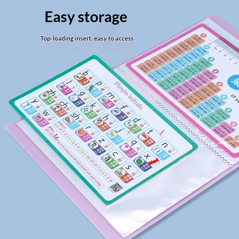 A5 Generic Display Book Transparent Insert Page Document Folder Multiple Pockets Organizer For Prenatal Report Checklist Storage