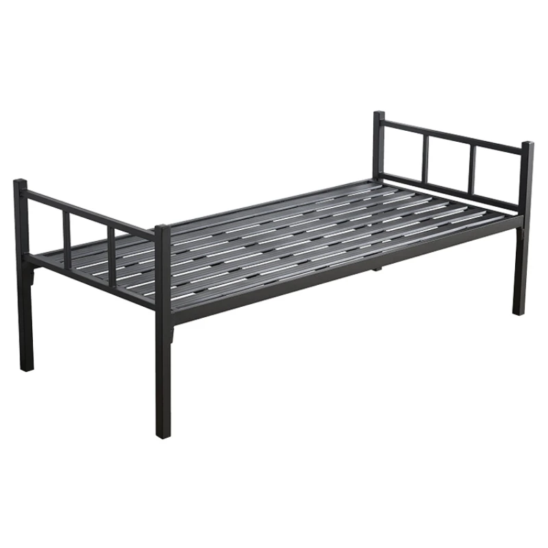 Single layer iron bed, 1.2 meters and 1.5 meters, single person iron frame bed, thickened and simple, employee dormitory bed