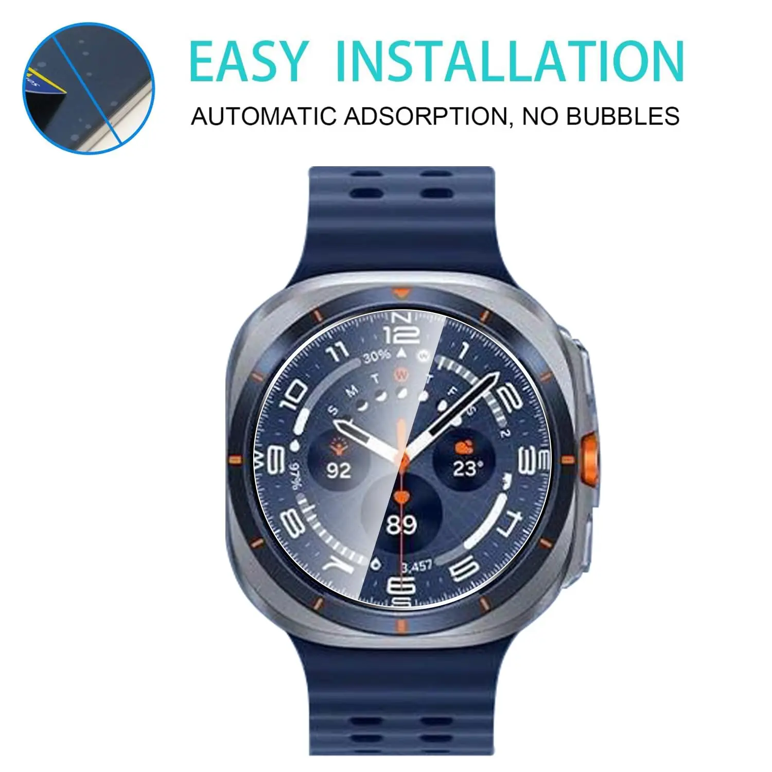 Samsung Galaxy Watch 8 40mm 44mm 8 Classic 46mm用強化ガラススクリーンプロテクター、Galaxy Watch 8用保護フィルム