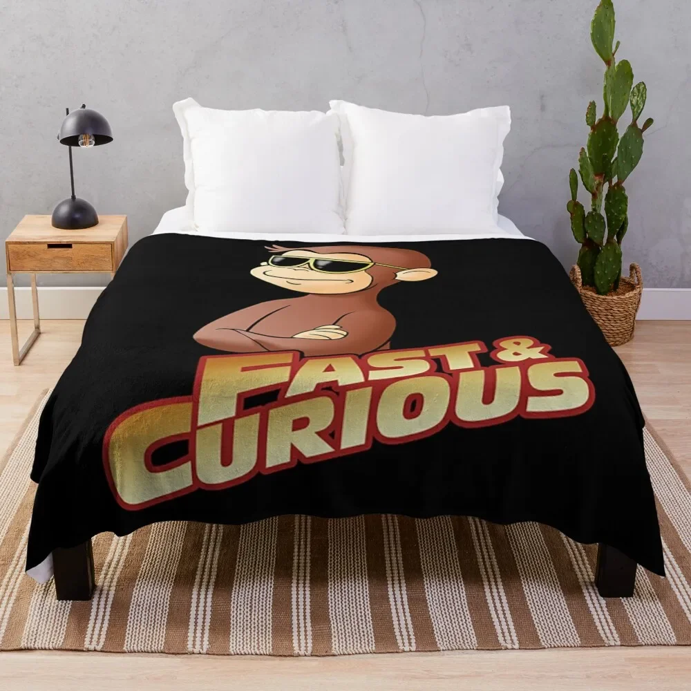 

Curious George T-ShirtFAST AND CURIOUS V2 Throw Blanket Soft Comfort Blanket for Reading Watching TV
