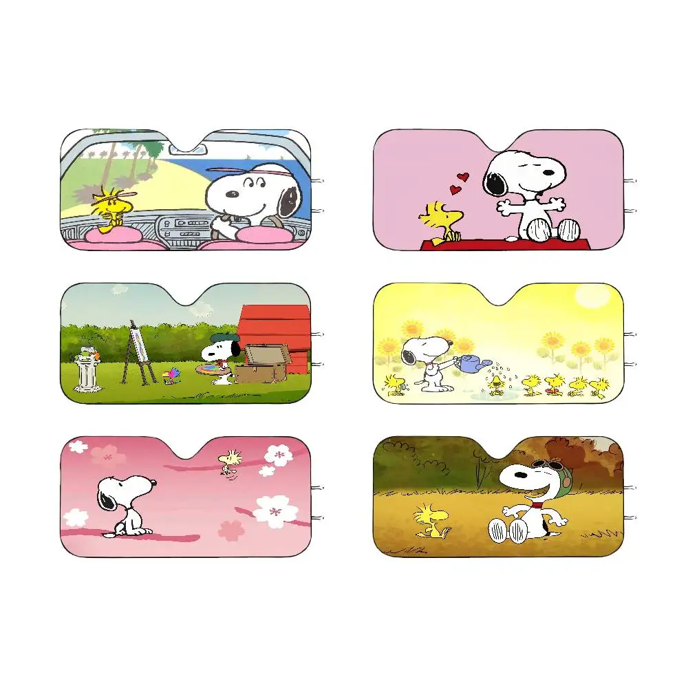 

Cute S-Snoopy Car Sunshade Summer Car Windshield Accessories Car Protection Window Sunshade Screen Decoration