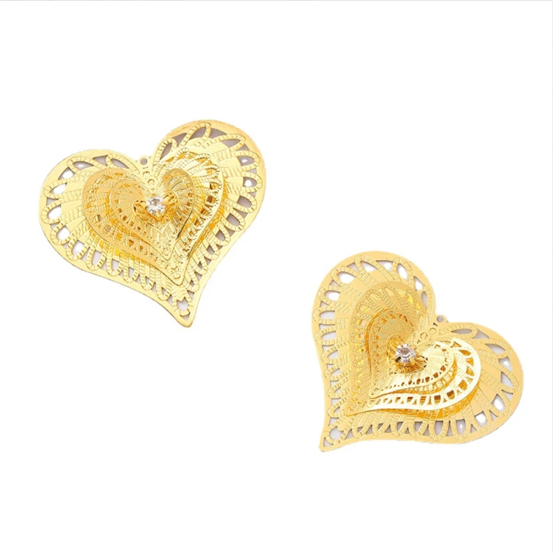 20 Pieces/Lot New Fashion Heart Crystal Butterfly Charm Connectors DIY Ornament Earrings Jewelry Findings Garment Accessories