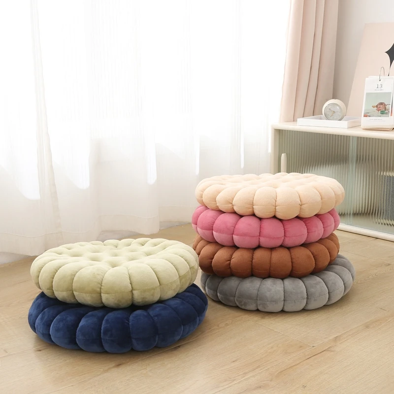 

Velvet Round Cookie Shape Chair Cushion Thermal Insulation Multi-Purpose Car Seat Home Office Chair Cushion Ergonomic