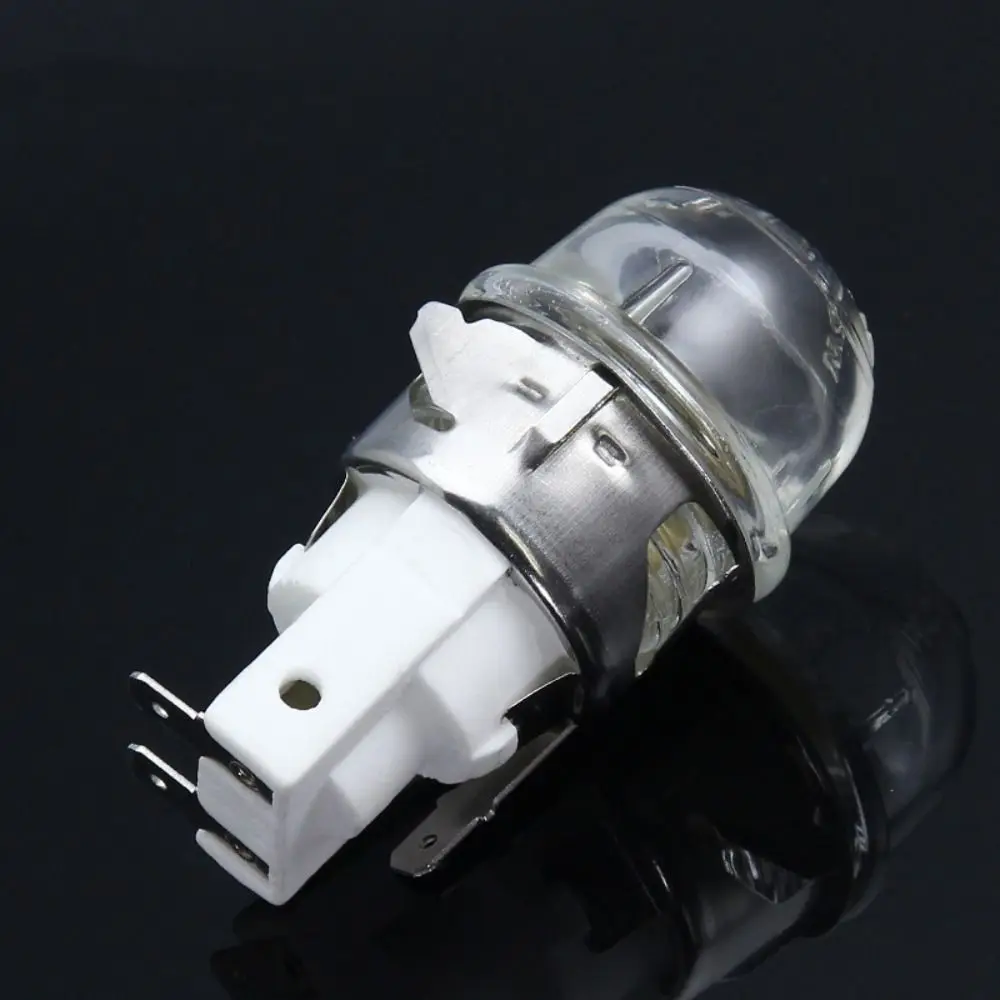 E14 Oven Lamp Holder Ceramic Base High Temperature Resistant Illumination Lamp Holder Tempered Glass Round Head Oven Lamp Cap