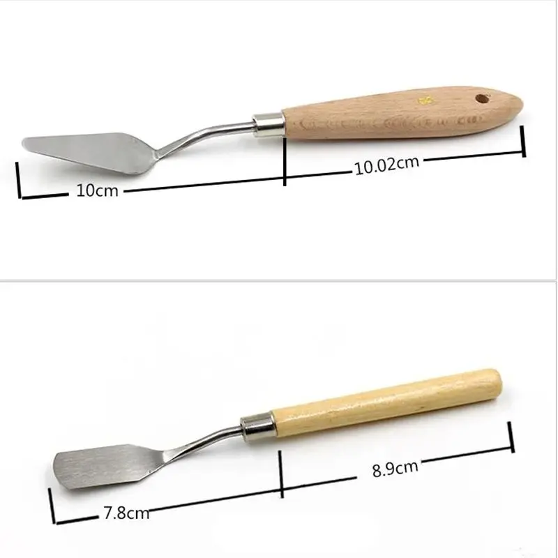 1 PCS Painting Mixing Scraper Stainless Steel Spatula Palette Knife Oil Painting Scraper Artists Palette Knife Flexible Art Tool