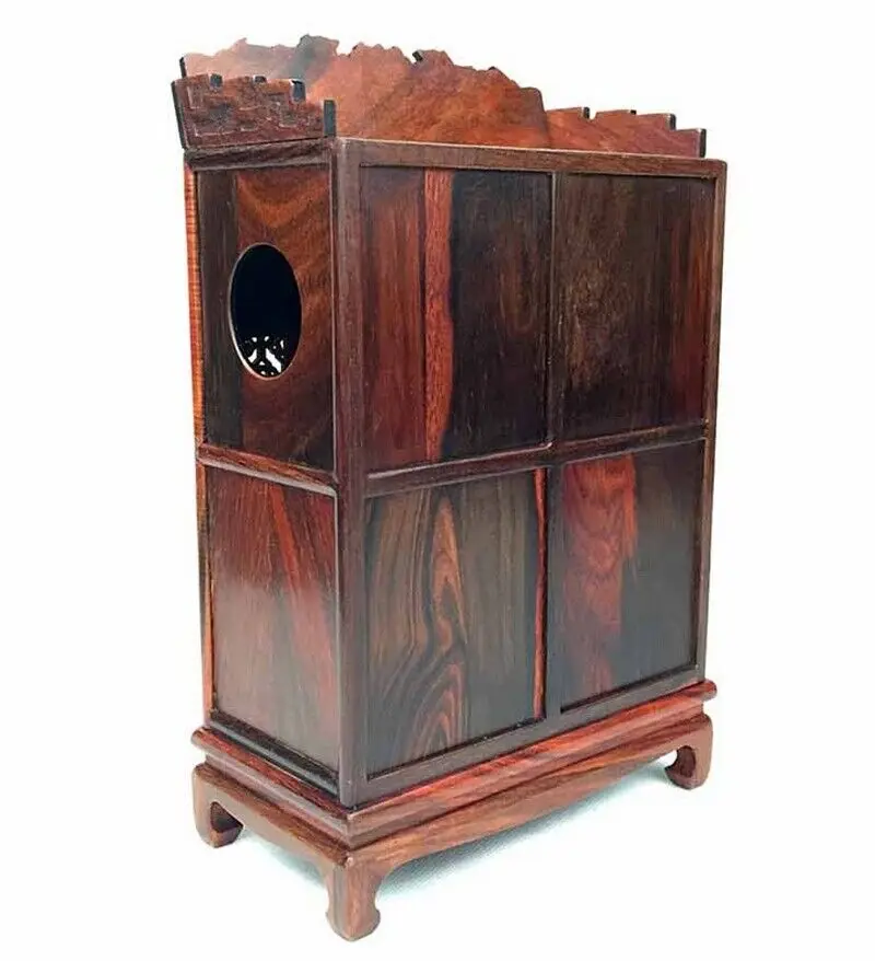 خشب الورد منحوت بوذا مذبح بوتسودان ضريح الله زن المحمولة الصلاة ديكور #6