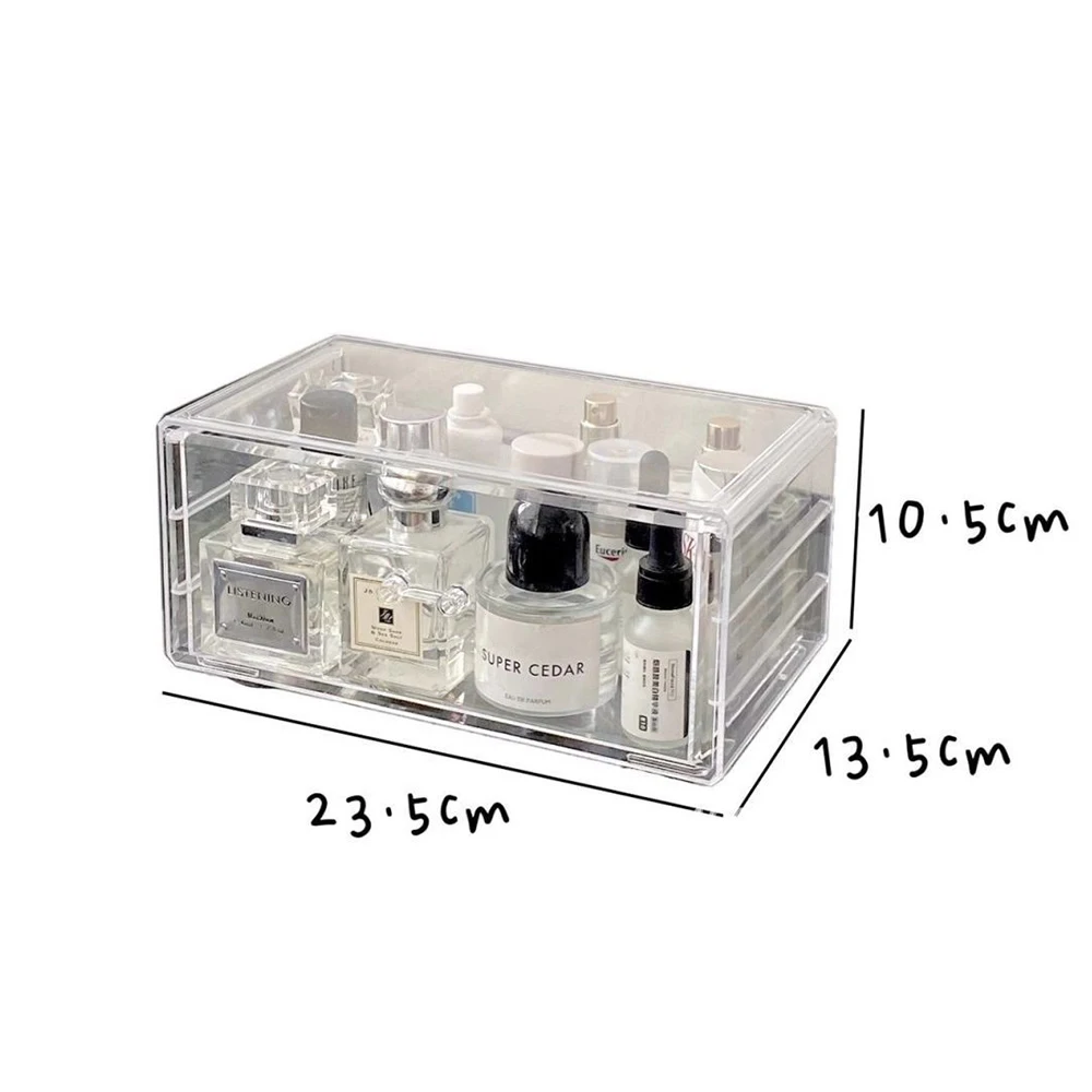 Transparent Makeup Storage Box Plastic lipstick Sorting Drawer Storage Box Desk Dividers Home Office Supplies Storage Organizer view 6