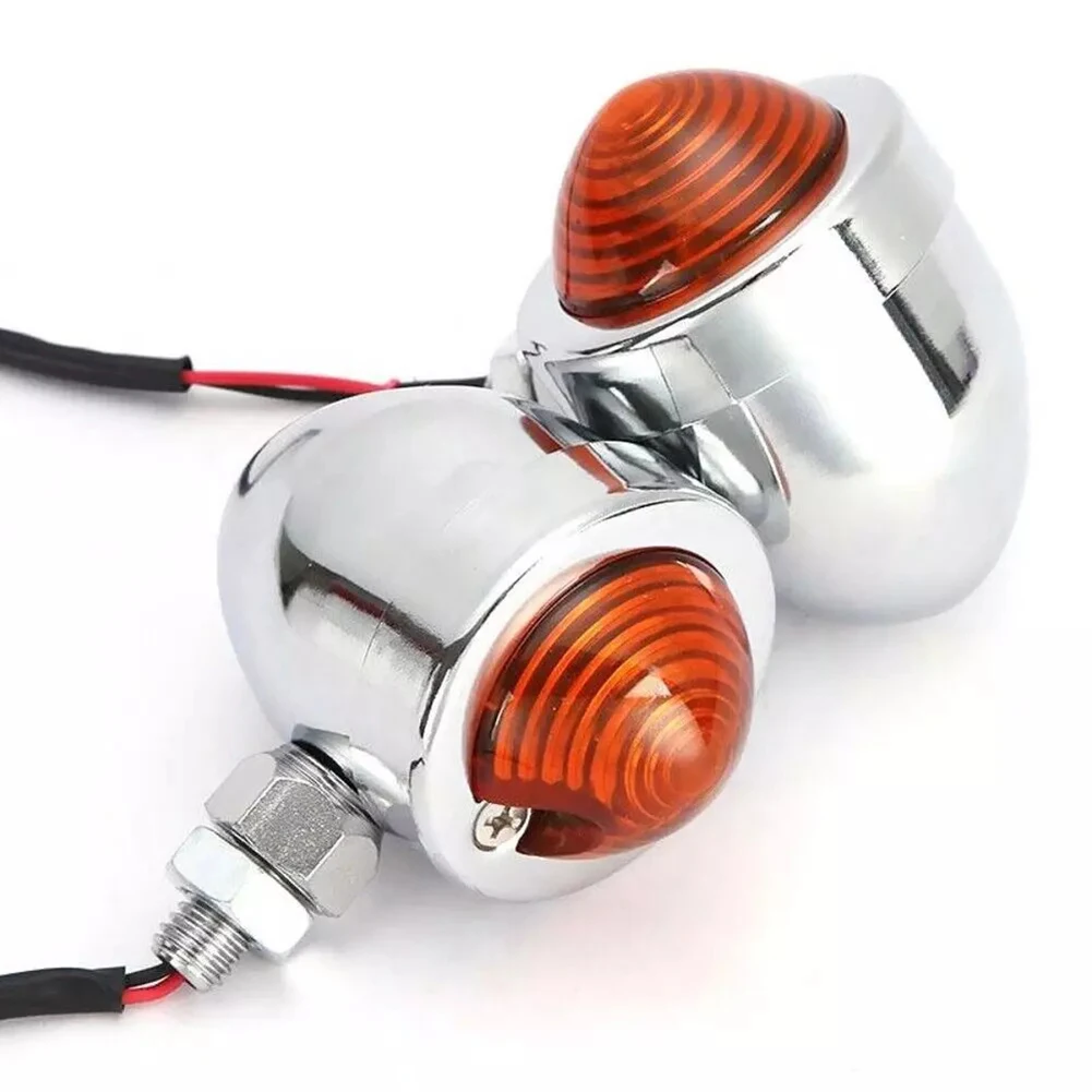 10mm Size Motorcycle Riding Halogen Direction Indicators Motorcycle Signal Lamp Enhanced Visibility Long-lasting