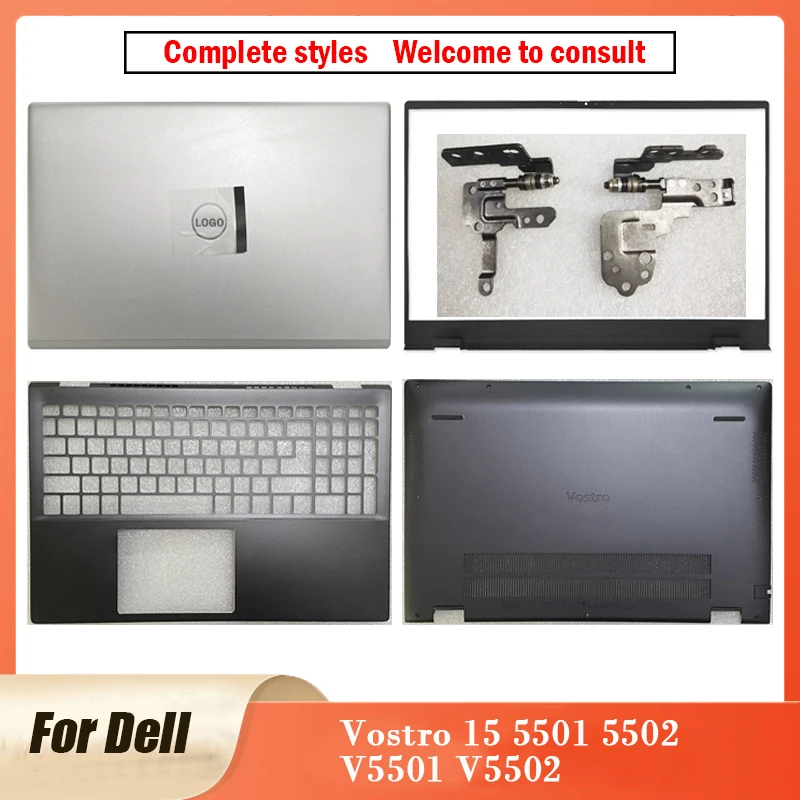 

NEW Original For Dell Vostro 15 5501 5502 V5501 V5502 Laptop LCD Back Cover Front Bezel Hinges Palmrest Bottom Case Panel 15.6In