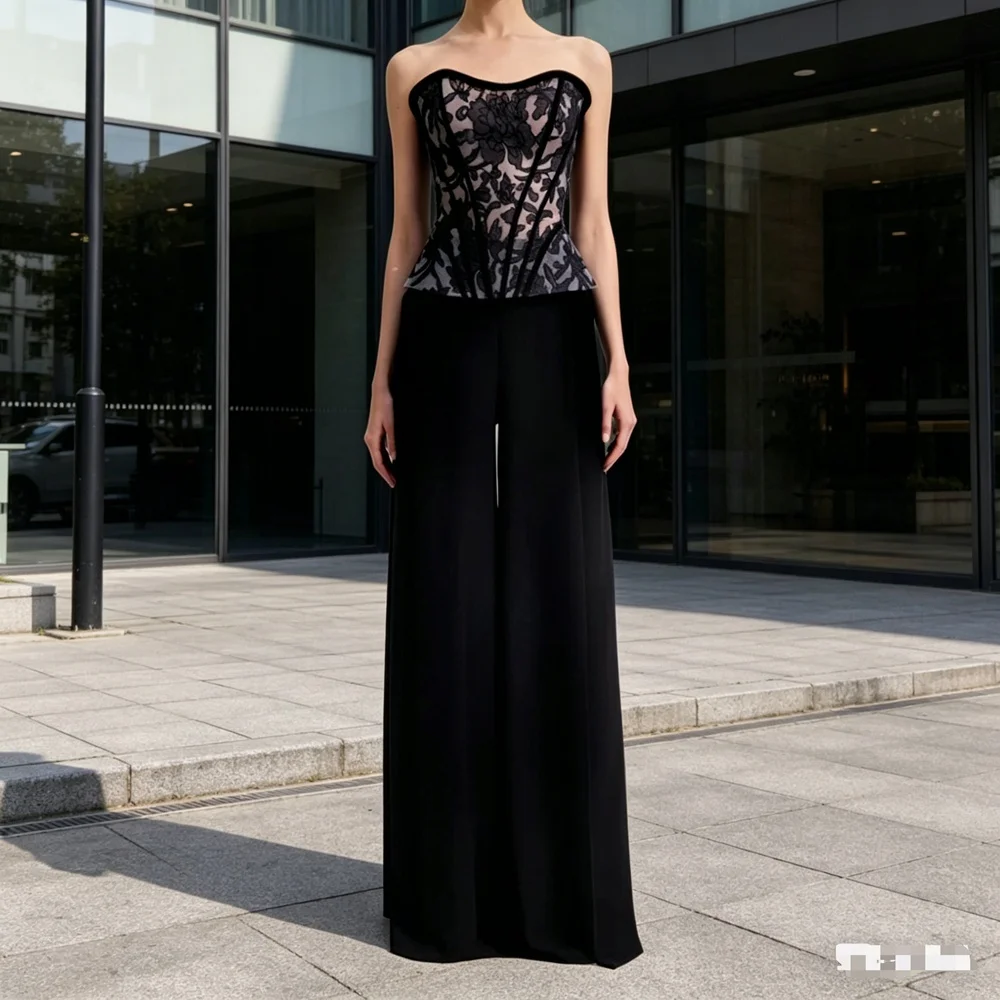 

Customized Elegant Long Pantsuits Evening Dresses for Special Occasions Floor-Length Straight Women Gala Party Dress 2026
